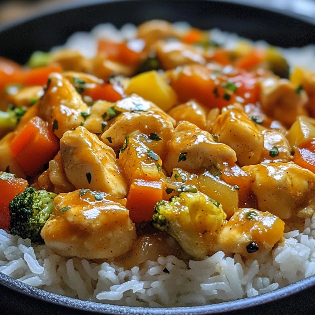 Kürbis Hähnchen Pfanne mit Reis