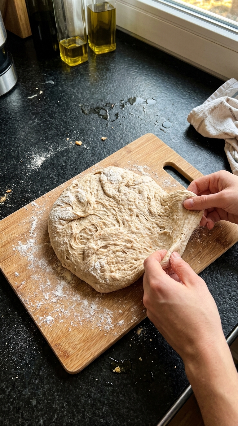 Vollkorn Pizzateig in 30 Minuten