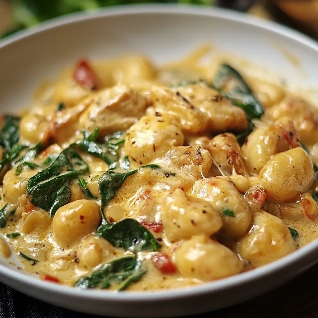 Gnocchi mit Pilzen und Spinat