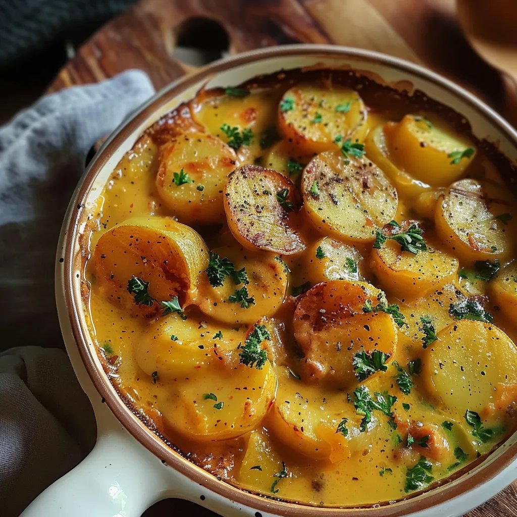 Kartoffelgulasch mit Würstchen