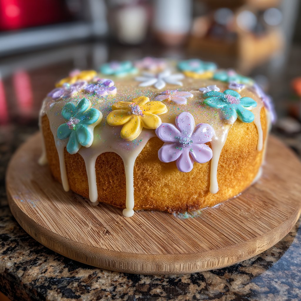 Sponge Cake Flower Designs