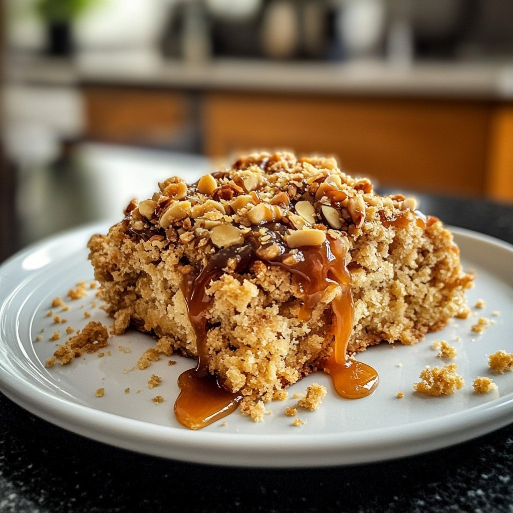 Nussecken mit Karamell