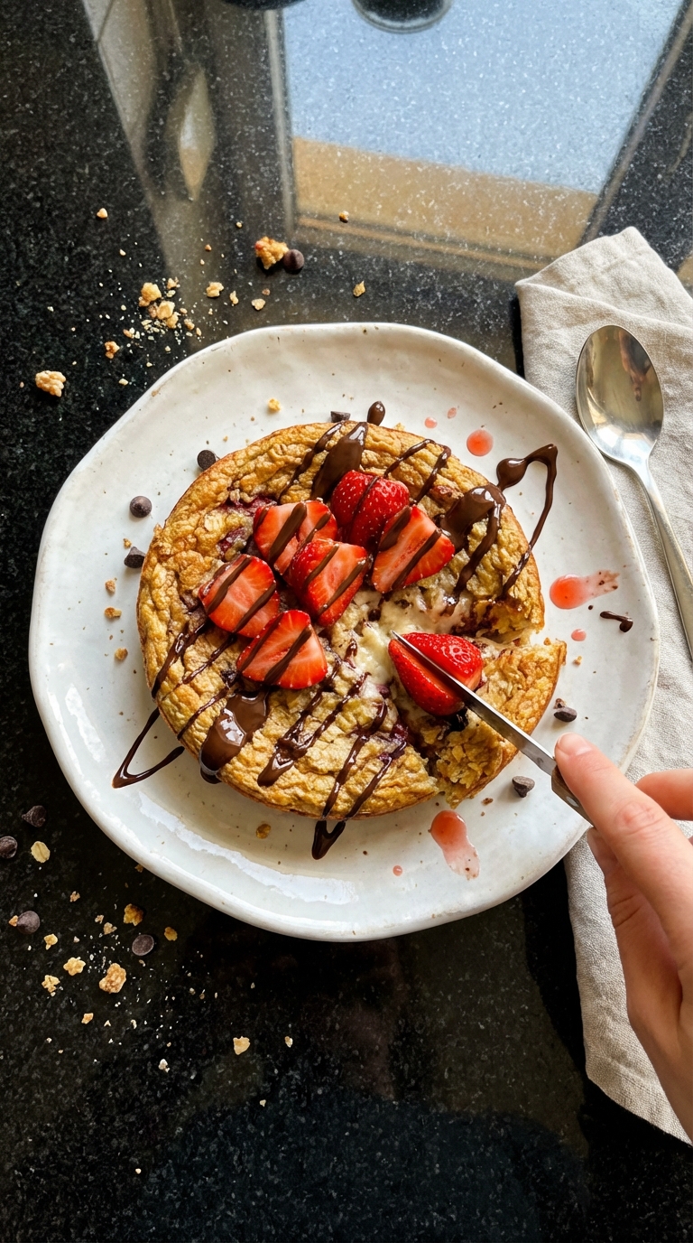 Schoko Erdbeer Baked Oats​