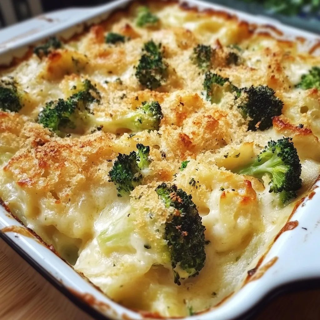 Kartoffel-Brokkoli-Auflauf mit Sahnesauce