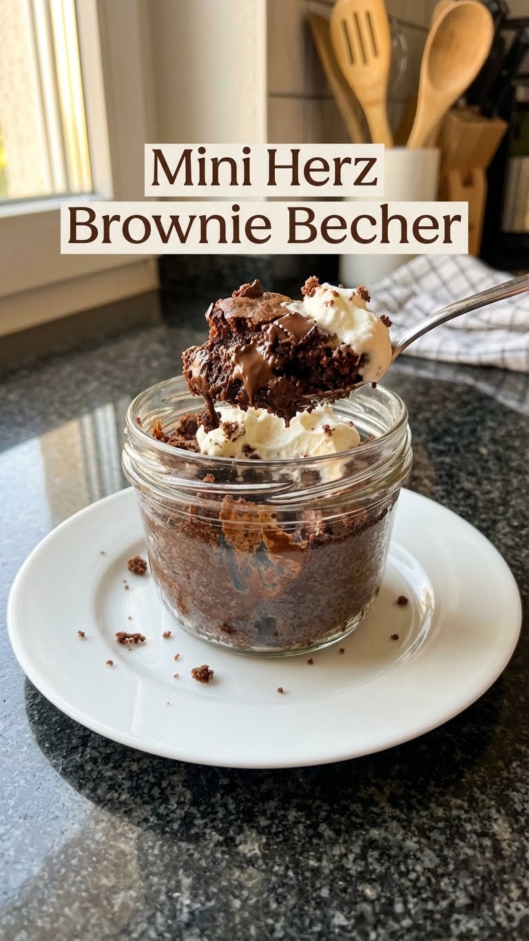 Mini Herz Brownie Becher
