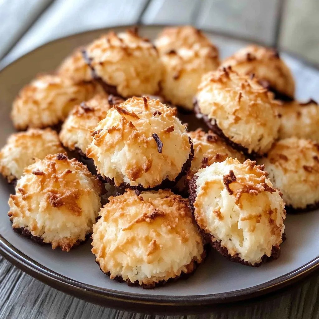 Einfache vegane Kokosmakronen