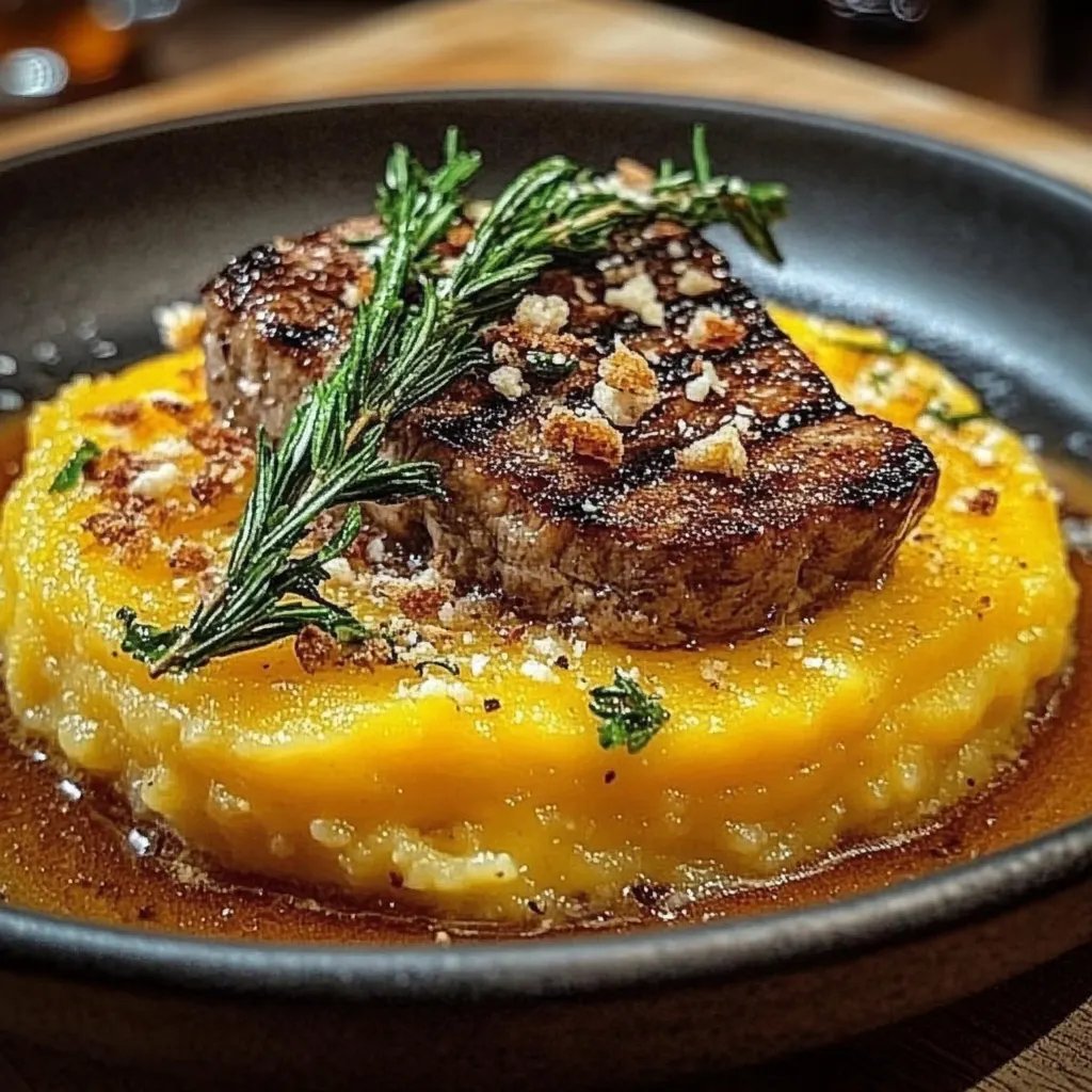 Herbstliche Kürbis-Polenta mit aromatischer Salbeibutter