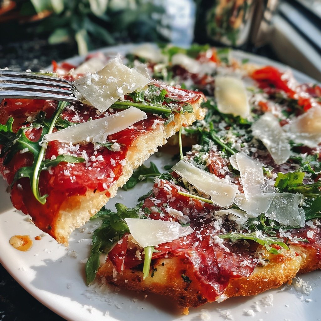 Carpaccio vom Rind mit Parmesan und Rucola