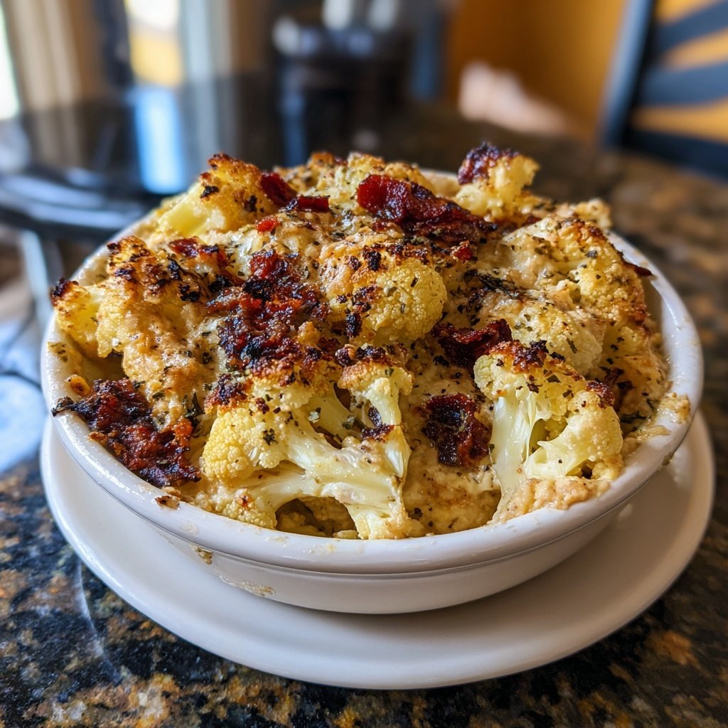 Gebackener Blumenkohl Käse Dip