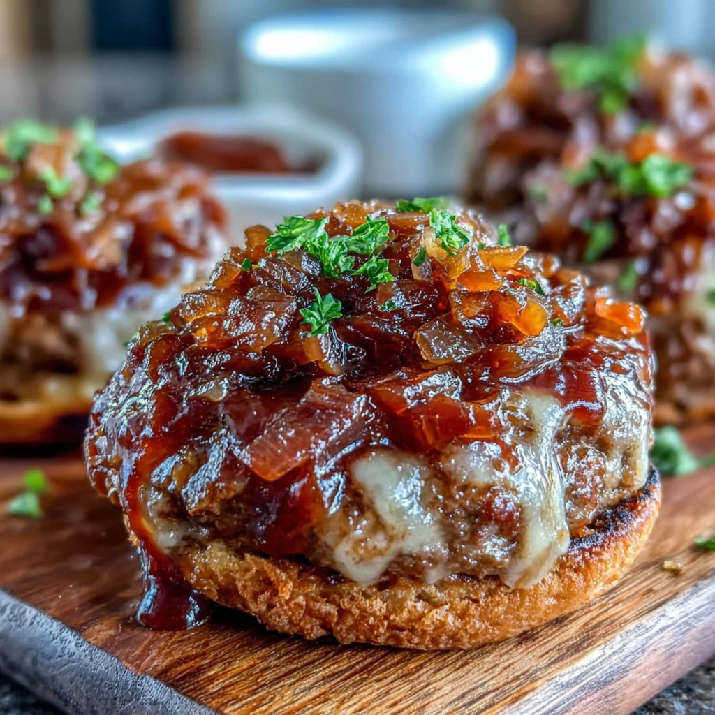Grill-Hamburger mit Marinierten Zwiebeln