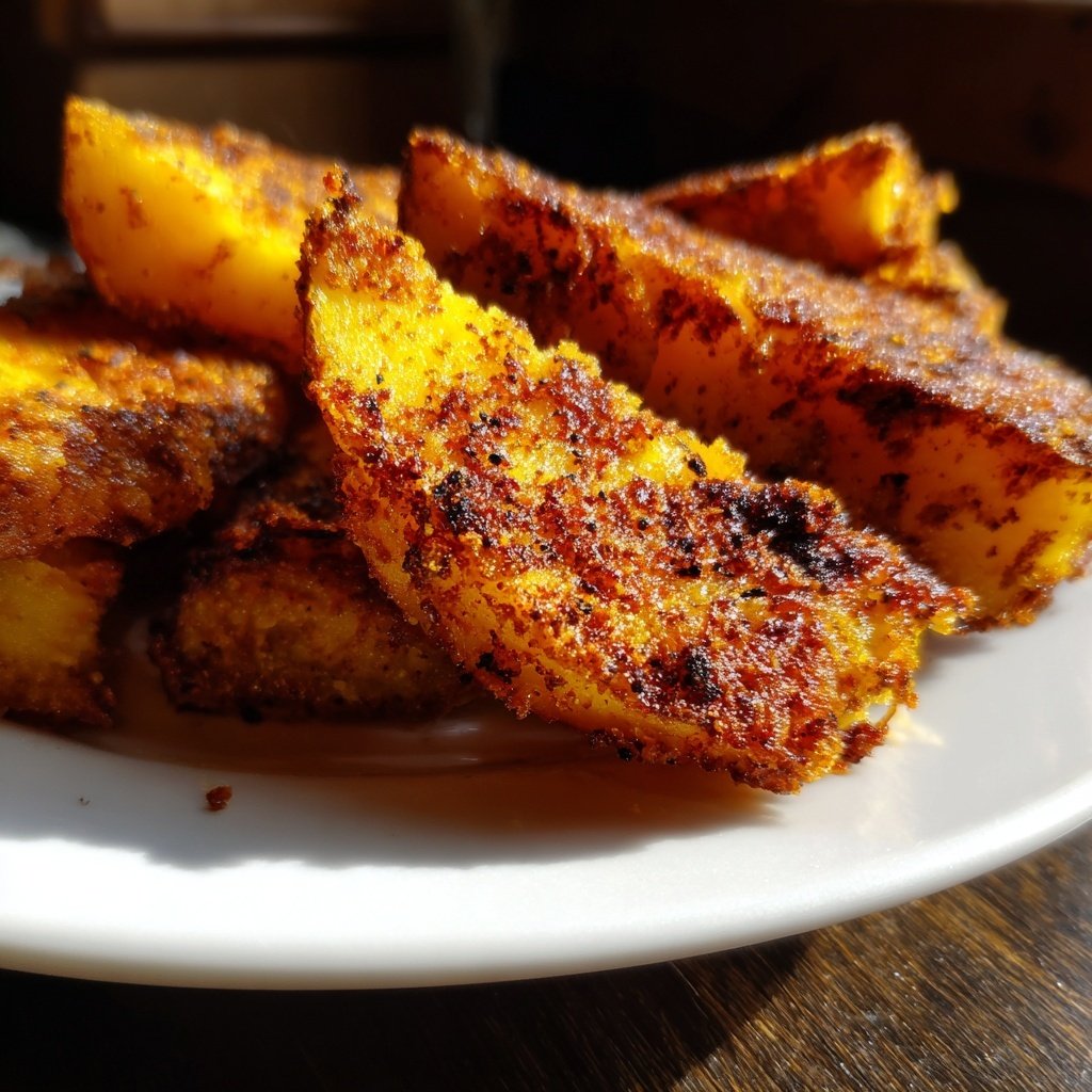 Gebackene Kartoffelkeile geräucherter Paprika