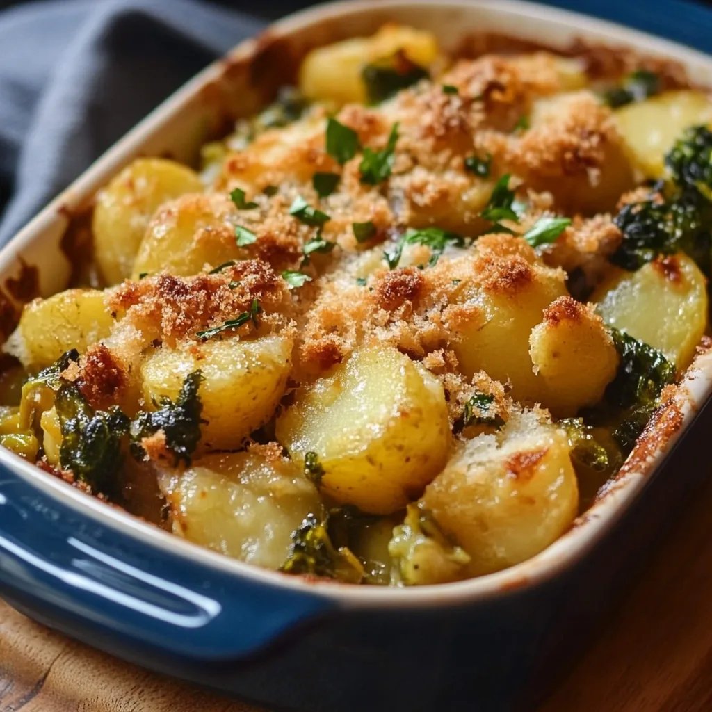 Kartoffel-Rosenkohl-Auflauf