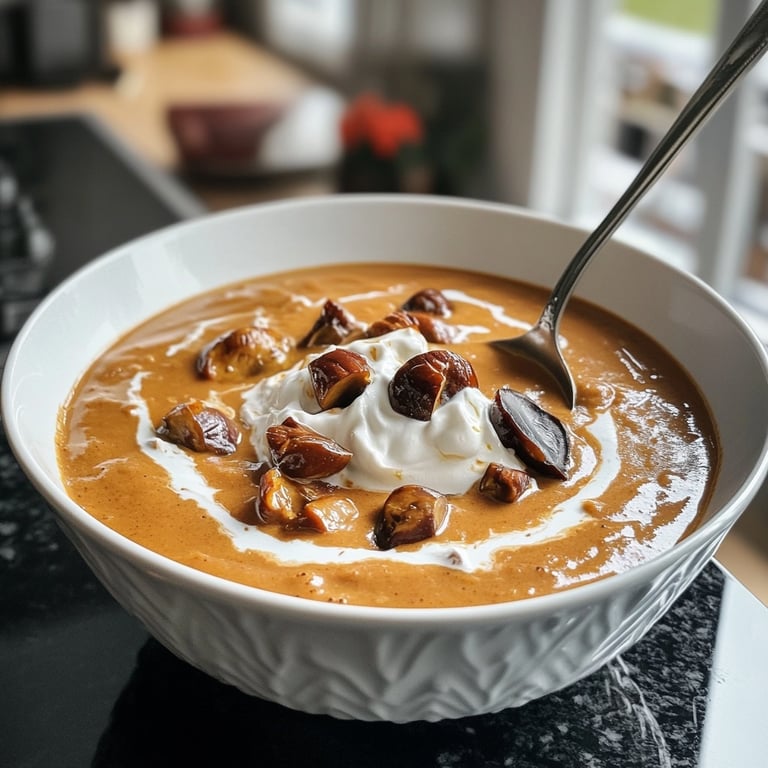 Maronensuppe mit Sahne