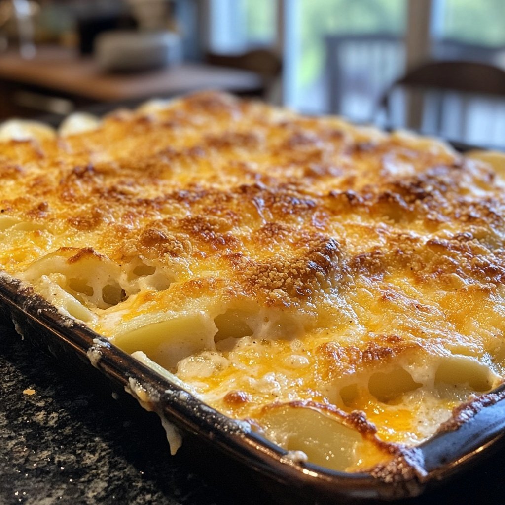Kartoffelgratin mit Käsekruste für das Festmenü