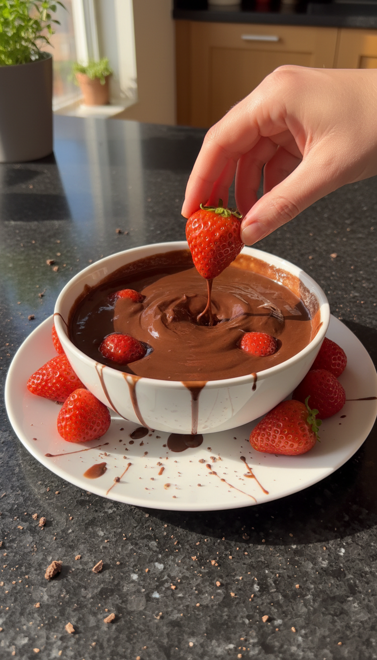 Gekühlte Schoko Erdbeer Suppe​