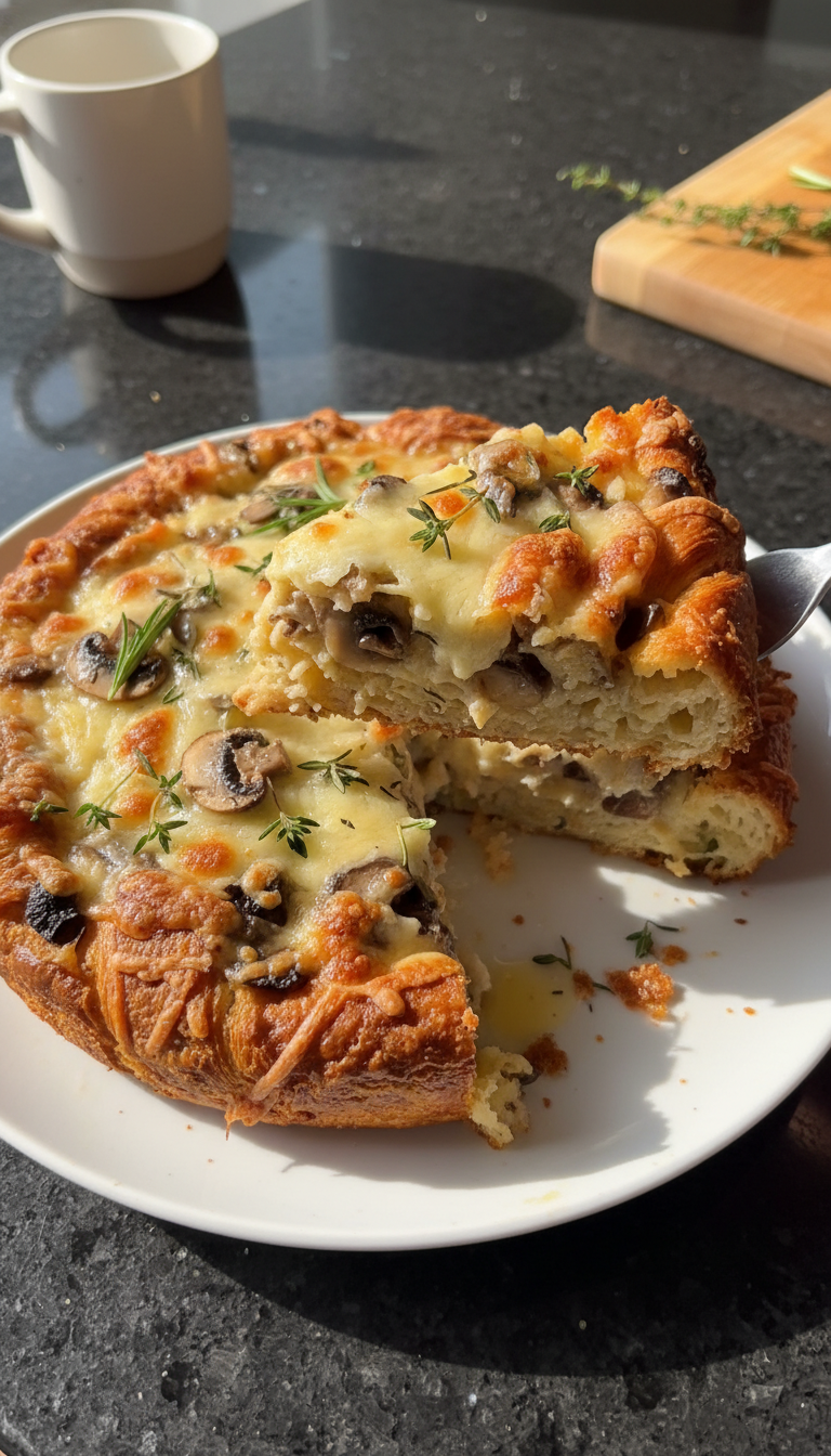 Herzhafte Sauerteig Croissant Strata​