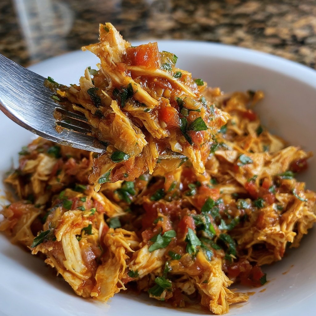 Salsa Hähnchen Geschreddertes zartes Aroma