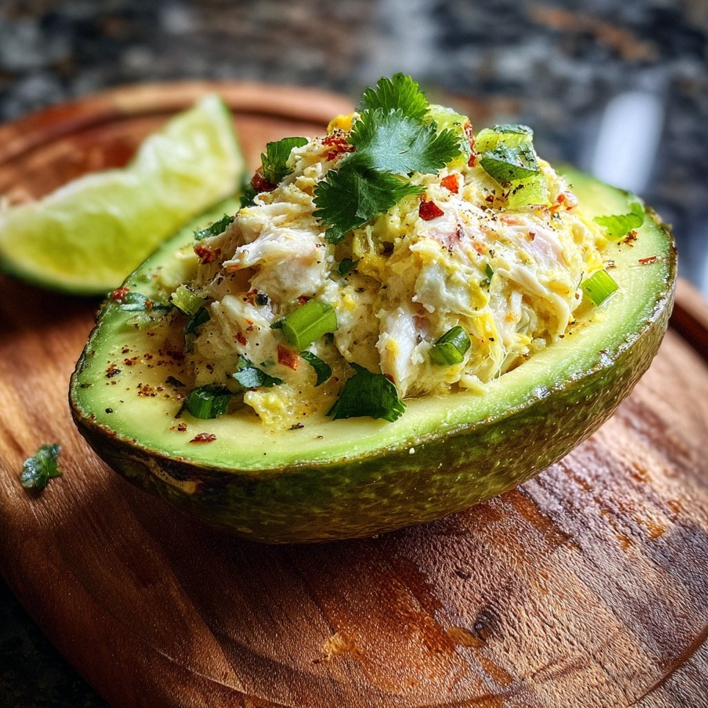 Gefüllte Avocado mit Krabben
