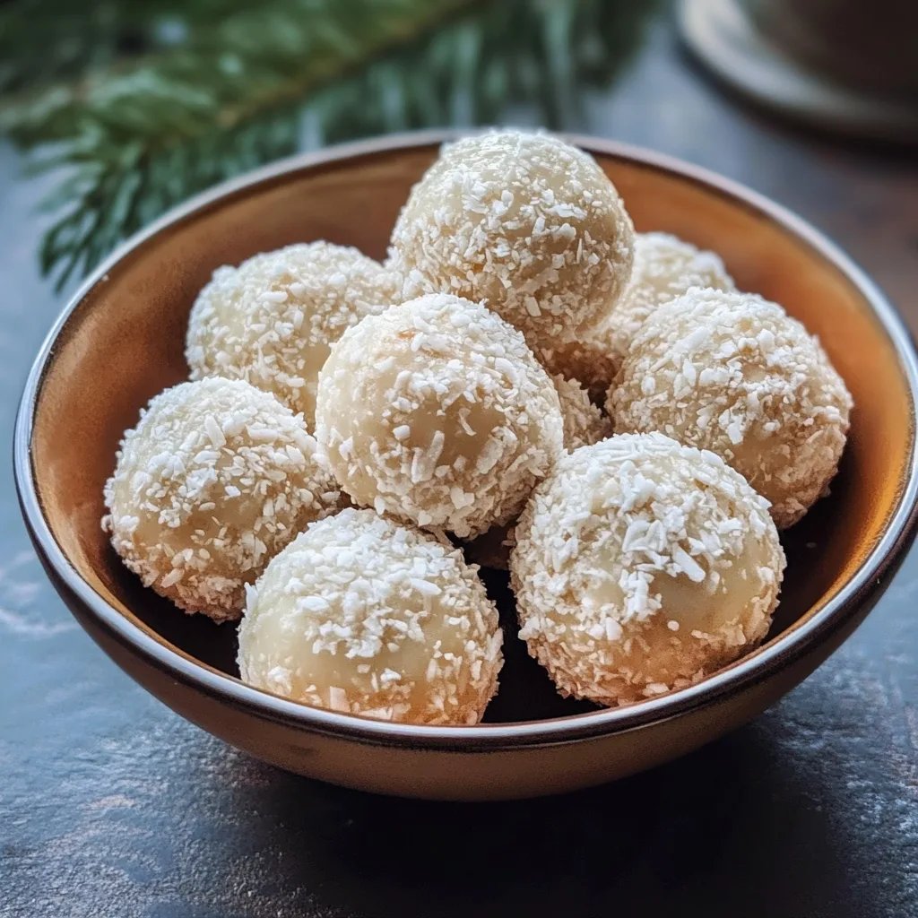 Süße Schneebällchen mit Kokos