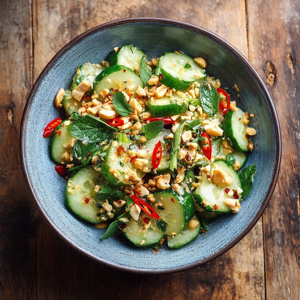 Thai Gurkensalat mit Erdnüssen