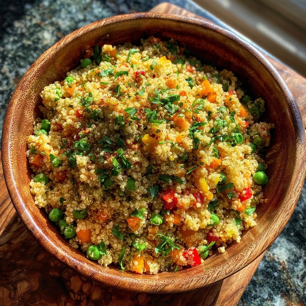 Frühlingsgemüse Quinoa Pilaw