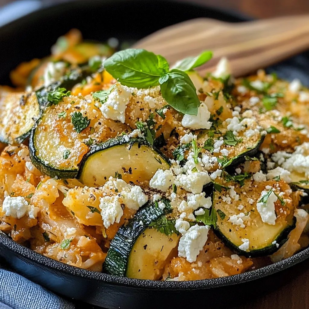 Zucchini-Reis-Pfanne mit Feta
