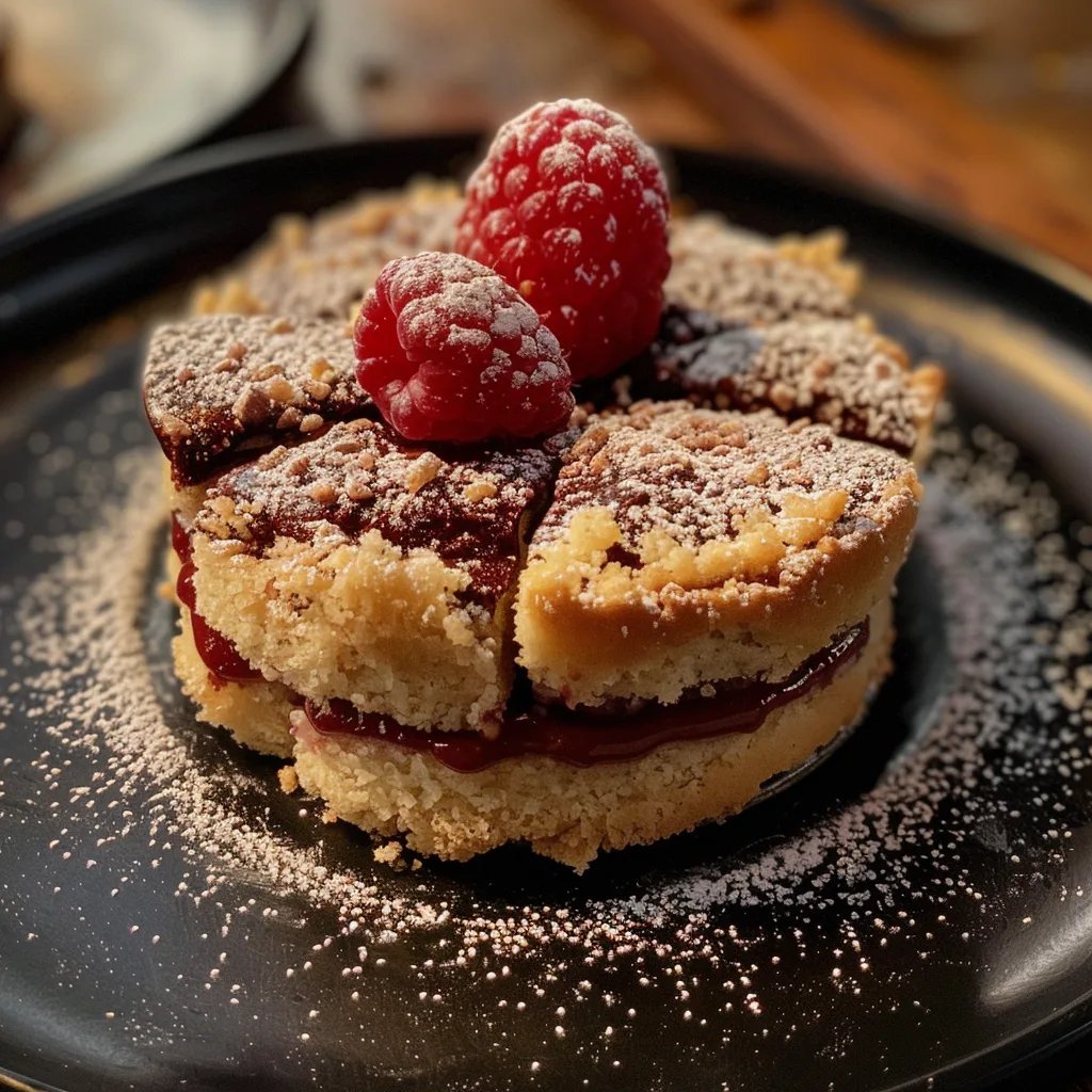 Leckere Streuselplätzchen mit Marmeladenfüllung