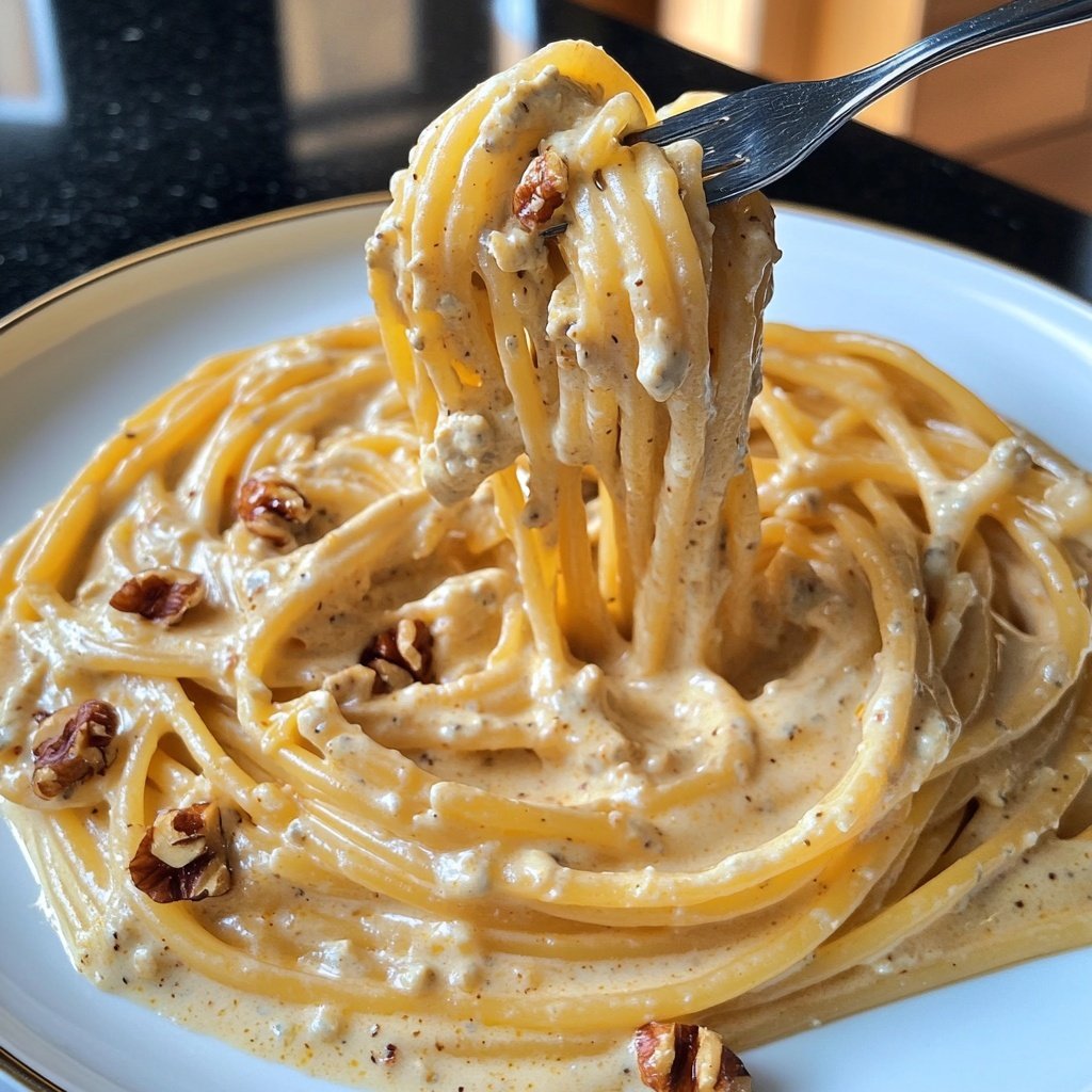 Pasta in cremiger Gorgonzola-Walnuss-Sauce