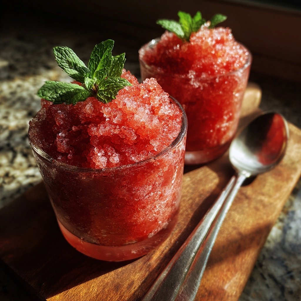 Leckere Erdbeer-Granita
